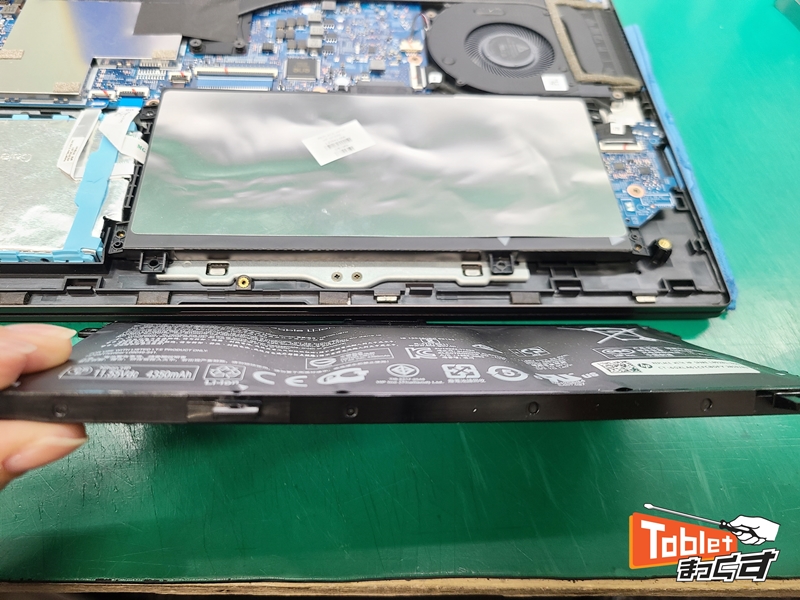 HP ENVY x360 15-cp バッテリー膨張修理！-大阪- タブレット修理専門店 