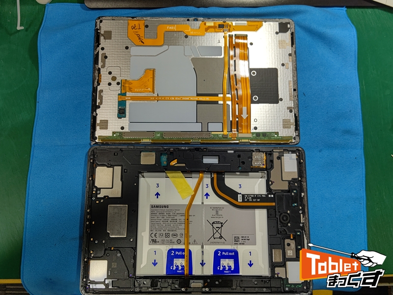 Samsung　Galaxy　Tab　S9　古い画面取り外し