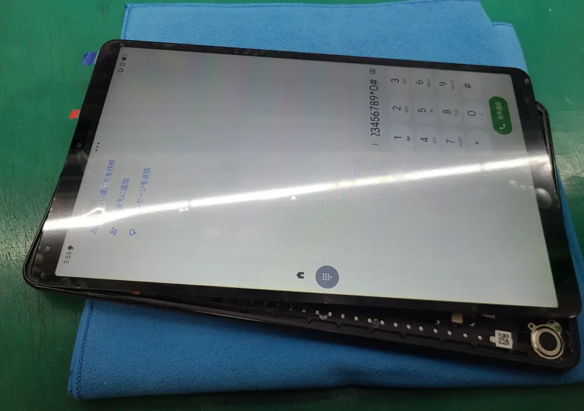 Lenovo Tab One 画面の仮付けして動作チェック