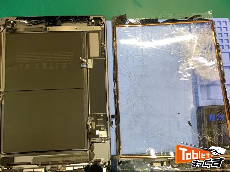 iPad (第9世代) 画面パーツ取り外し